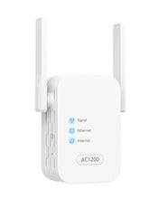 Cargar imagen en el visor de la galería, 1200Mbps WiFi Extender Dual Band AC1200 WiFi Extender Extends Router’s WiFi and Eliminates WiFi Dead Zones