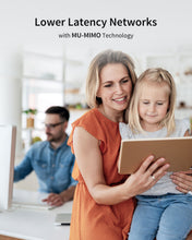 Cargar imagen en el visor de la galería, 1200Mbps WiFi Extender Supports MU-MIMO Technology Ensures Efficient Data Transmission on Multiple Devices