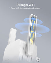 Cargar imagen en el visor de la galería, ioGiant WiFi to Ethernet Adapter Equipped with 2 External and 180-degree Adjustable Antennas for Stronger Connection with Router Place Your Wired Device Where You Need and Enjoy Flexible and Fast Connection