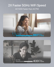 Cargar imagen en el visor de la galería, ioGiant WiFi to Ethernet Adapter Supports up to 867Mbps on 5GHz Connection Uplink with a WiFi Router on 5GHz Band with 2X Speed of Other AC750 Adapters