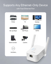 Cargar imagen en el visor de la galería, ioGiant WiFi to Ethernet Adapter with a Fast RJ45 Ethernet Port Running up to 100Mbps Compatible with a Wide Range of Wired Devices Such as Your TV Printer Computer PC Streaming Player Blu-ray Player VoIP Phone
