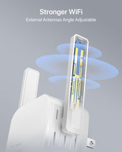 Cargar imagen en el visor de la galería, ioGiant WiFi to Ethernet Adapter Equipped with 2 External and 180-degree Adjustable Antennas for Stronger Connection with Router Place Your Wired Device Where You Need and Enjoy Flexible and Fast Connection
