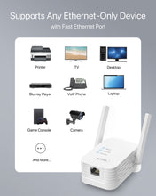 Cargar imagen en el visor de la galería, ioGiant WiFi to Ethernet Adapter with a Fast RJ45 Ethernet Port Running up to 100Mbps Compatible with a Wide Range of Wired Devices Such as Your TV Printer Computer PC Streaming Player Blu-ray Player VoIP Phone
