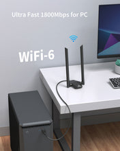 Cargar imagen en el visor de la galería, ioGiant 1800Mbps High Gain USB WiFi 6 Adapter Brings Fast WiFi for Streaming Gaming and Uploading
